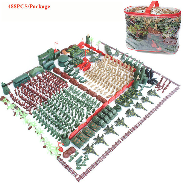 488PCS Military Base Army Men - World War Set Boys Gifts