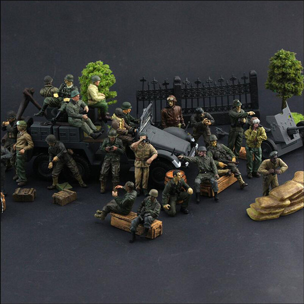 Limited Edition Lot5pcs/Set Random 21st Century Toys The Ultimate Soldier FOV 1:32 WWII Military Army Figure Toy Collection Action Figure