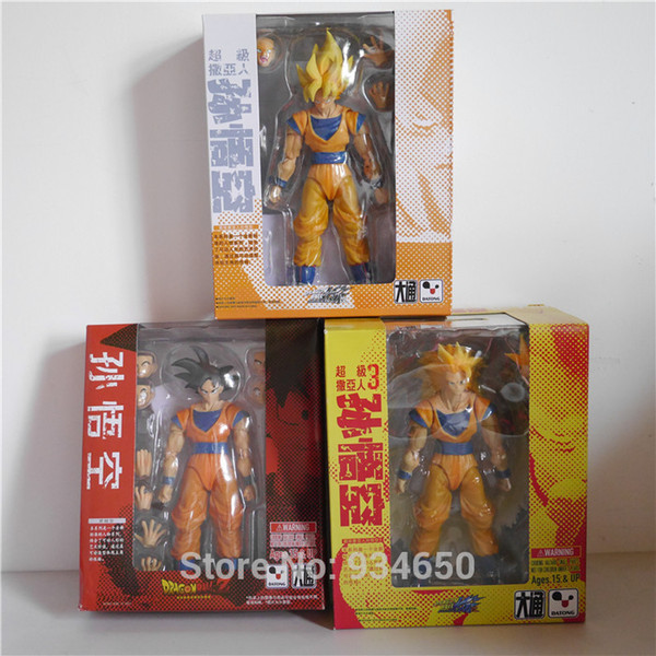 Datong Dragon Ball Z Super Saiya Goku SHF Action Figure Toy SS3 Gokon SS1 Goku Black Hair Goku Model Classic toy