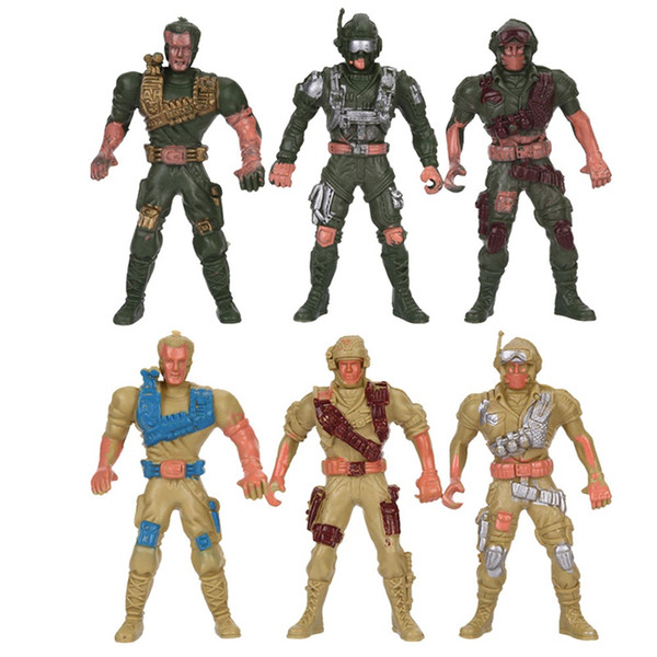 Military Playset Special Force Action Figures Kids Toys Plastic Toy 9cm Soldier Men - Style Random 3pcs/set