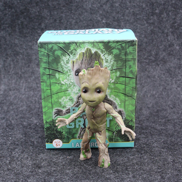 Marvel Guardians of The Tiny Cute Baby Tree Man Stand Ver Action Figure Toys 10cm