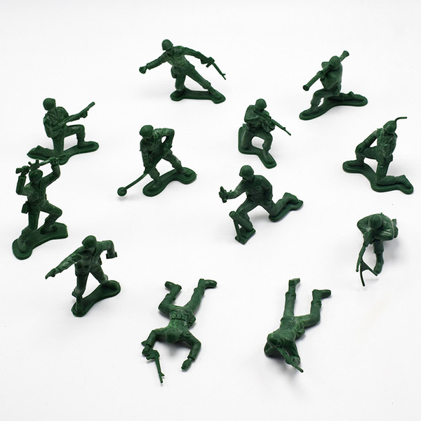 12pcs/set 5cm Plastic Soldier Model World War II Soldier military Toys Best birthday Christmas gifts for Boys Toys for Children