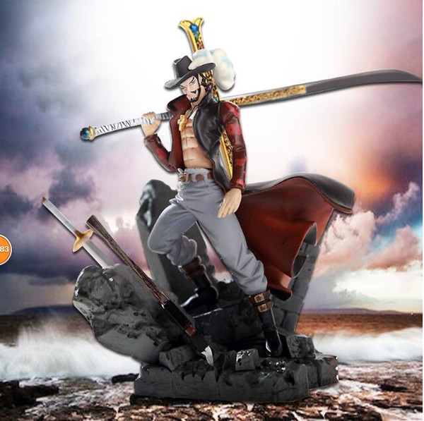 wholesale Dracule Mihawk Action Figure One Piece Mihawk Doll Dracule Mihawk PVC ACGN figure Garage Kit Toys