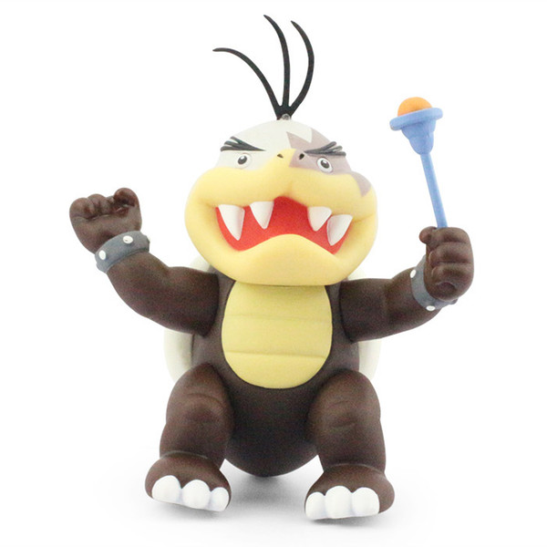 free shipping 1pc Super Mario Bros Wii Morton KOOPA JR Posable PVC Action Figure 13CM toy doll Wholesale And Retail order<$15 no tracking