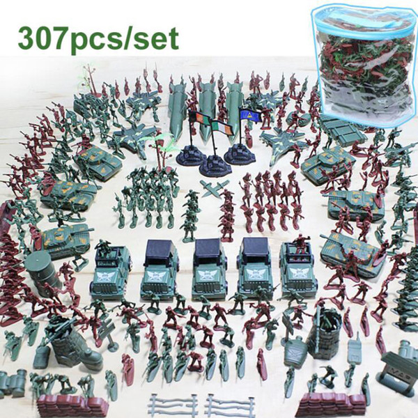 Military Plastic Soldiers Army Toy Model for Boy Action Figures Decor Play set Model Toys For Children Christmas gift 307pcs/lot