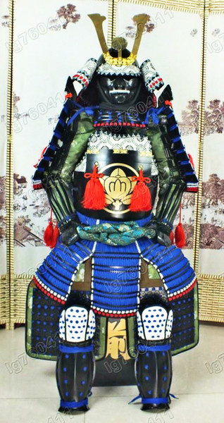 Wearable Japanese Armor suit Rüstung Samurai art Black & Blue O03