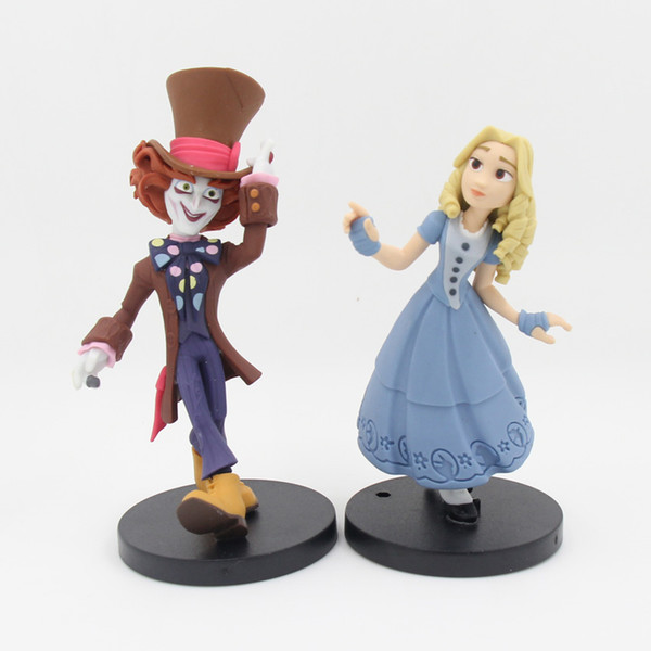 1pcs Alice In Wonderland Action Figures Mad Hatter Alice Doll Collection Figure Toy 9-10CM