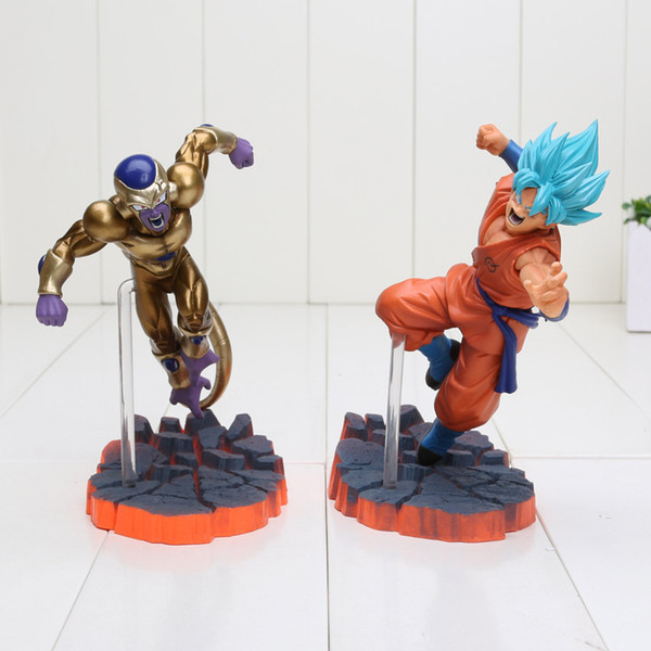 14cm Dragon Ball Z Super Saiyan Son Goku Freeza Juguetes PVC Action Figure Collectible Model Doll Kids Toys