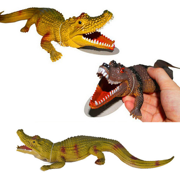 28cm Crocodile Simulation Model Toy Animal Cognition Make Sound Children Boys Tricky Vent Funny Toys Anime figurines Christmas