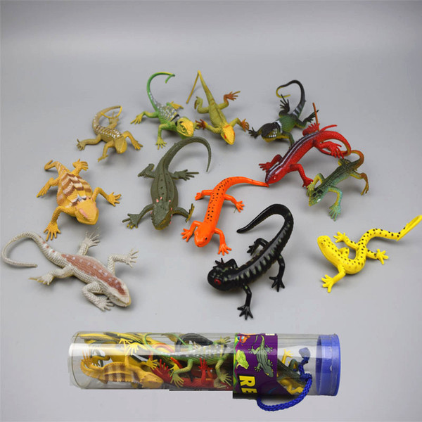 12pcs/set Funny Simulation Little Lizard Model Toys Action Decoration Anime Figure for Boys Kids Children Christmas Gifts