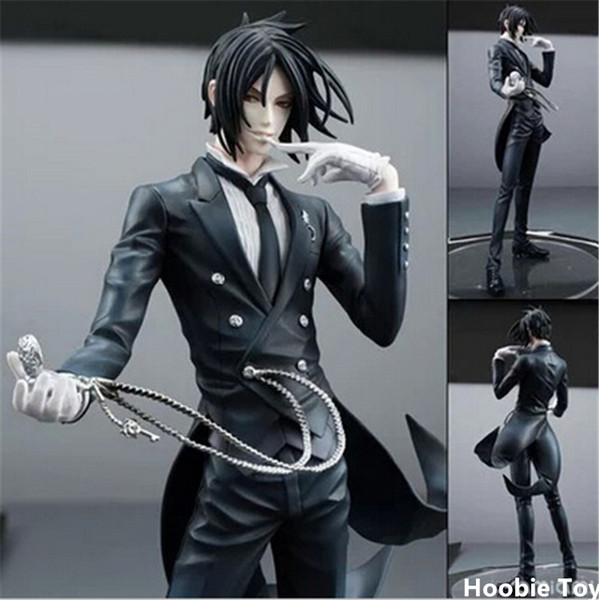 Black Butler Devil Sebastian Michaelis Action 20cm Anime Book of Circus Undertaker Figure PVC 7.87