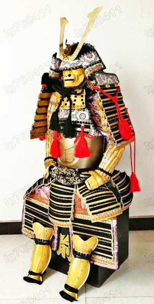 Japanese Iron & Silk wearable Rüstung Samurai Armor suit Golden Toyotomi Clan O014