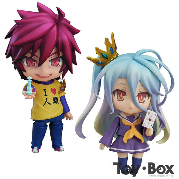 Nendoroid No Game No Life Sora 652 Shiro 653 Cartoon Toy PVC Action Figure Model Doll Gift