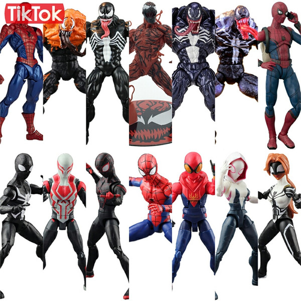 Revoltech Venom No.003 Spider Man Series No.002 Spiderman Toy Action Figure Model Gift