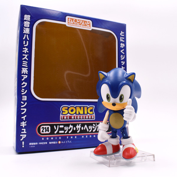 Original Box Sonic the Vivid Nendoroid Series PVC Action Figure Collection PVC Model Children Kids Toys Free Shipping