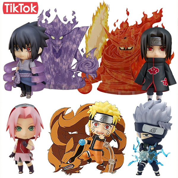 Nendoroid Naruto Kurama Kyuubi Naruto 682 Sasuke Uchiha 707 Uchiha Itachi 820 Sakura 833 Toy Action Figure Model Doll Gift