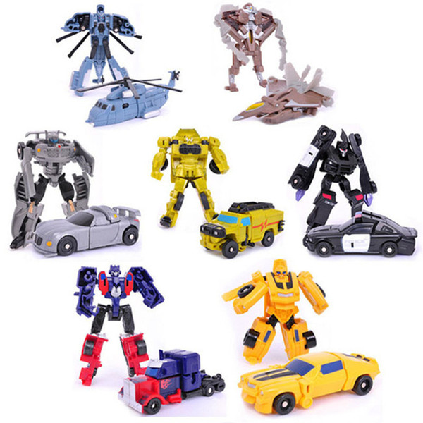 Top Sale 8cm New Arrival Mini Classic Transformation Plastic Robot Cars Action & Toy Figures Kids Education Toy Gifts Wholesale