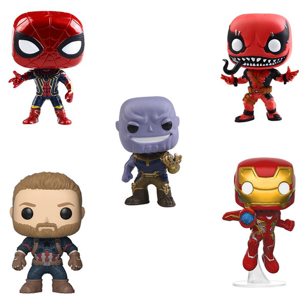 10cm Avengers Super Heros: Infinity War Thanos Iron man Spider man Hulk Deadpool Action Figures Toy Kids Baby Gifts Doll NO BOX