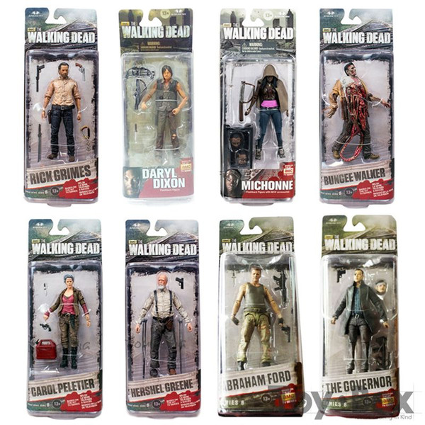 TV Series The Walking Dead Rick Grimes Daryl Dixon Governor Bungee Walker Michonne Carol Greene Toy PVC Action Figure Model Gift