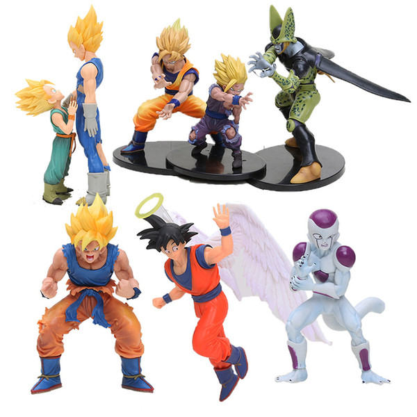 12-21cm Dragon Ball Z Dramatic Showcase 4th season Super Saiyan Toy Vegeta Trunks Son Goku Gohan Frieza PVC Figures Model Toys