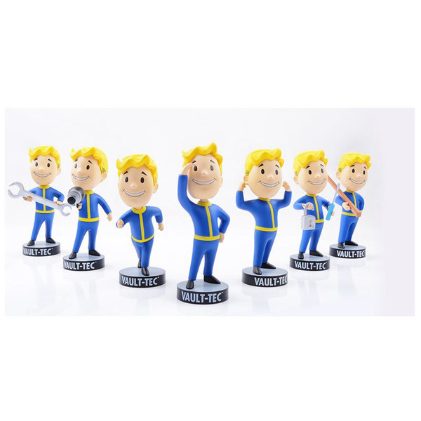 Gaming Heads Fallout 4 Vault Boy TOY Bobbleheads Series 1 PVC Action Figure For Kid Christmas DOLL