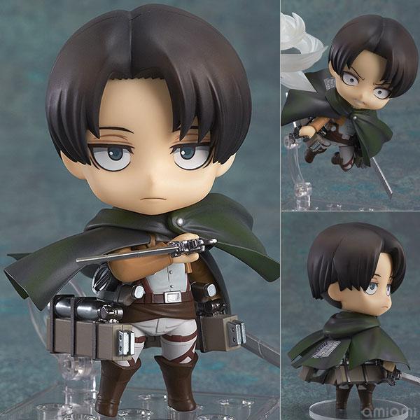 2Styles Nendoroid Q Version Attack on Titan Legion Levi Rivaille #390 Eren Jaeger # 375 Toy Figure Collectable toys