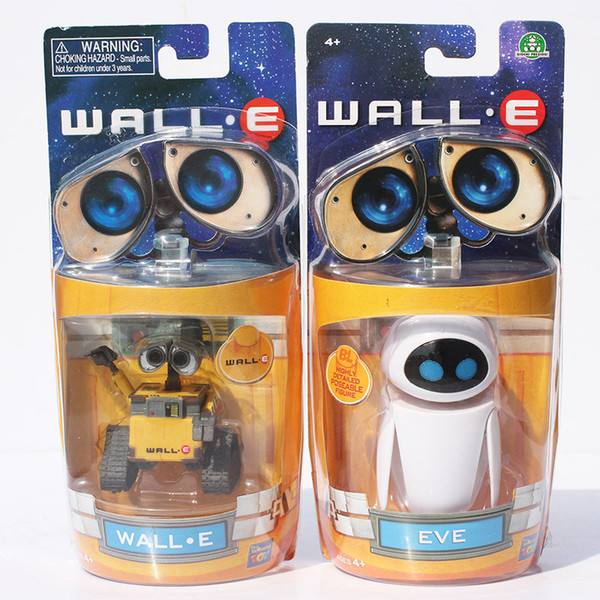 2 Styles Optional Cartoon Movie Wall E Toy Walle Eve Figure Toys Wall-E Robot Figures Dolls Retail Free Shipping