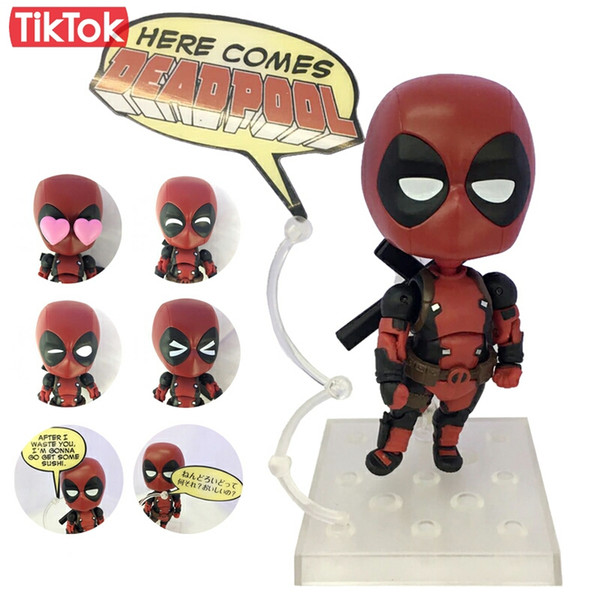 Nendoroid Deadpool 662 Cartoon Toy PVC Action Figure Model Doll Gift