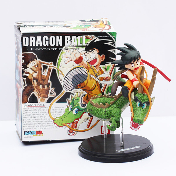 Dragon Ball Z Super Saiyan Goku with Dragon Riding PVC Action Figures Collection Model Toy Doll Free Shipping