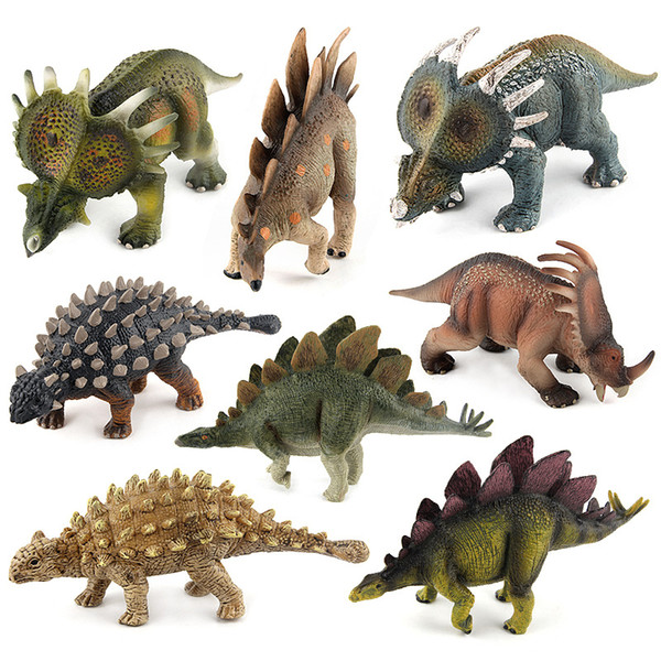 8 Styles Action Figure Plastic Jurassic Dinosaurs Saichania Stegosaurus Styracosaurus about 16cm Dolls Collection Gift F3