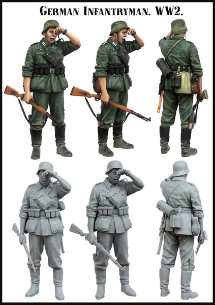 1/35 REISN FIGURES MODEL KITS GERMAN INFANTRYMAN.WW2 019