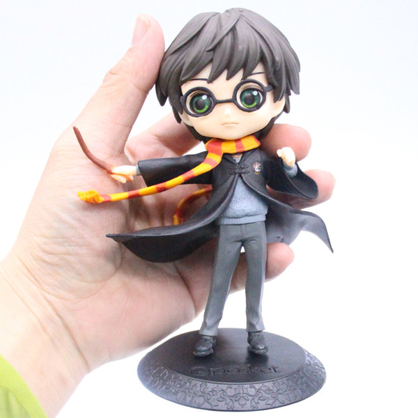 Harry Potter Doll 15cm QPosket Cute Big eyes Harry Potter Ron Weasley Hermione Granger Draco Malfoy Newt Scamander Vinyl Figure Model Toys