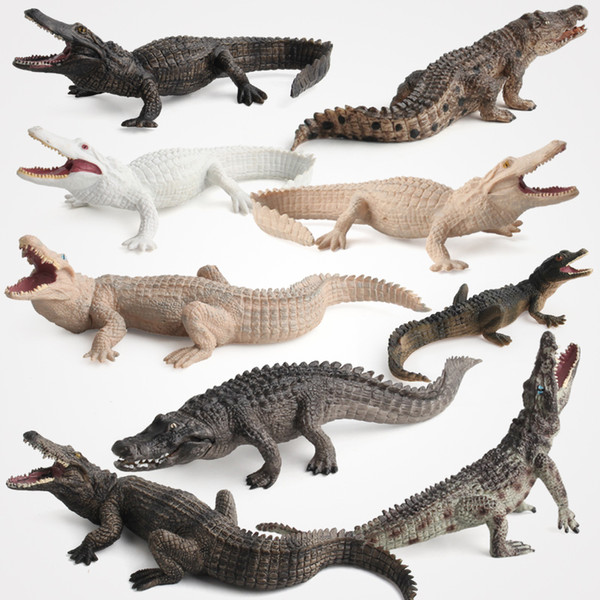 Nature World Animal World Mini Plastic Crocodile Toy Kingdom Jungle Animal Action Figure Model Toy Style