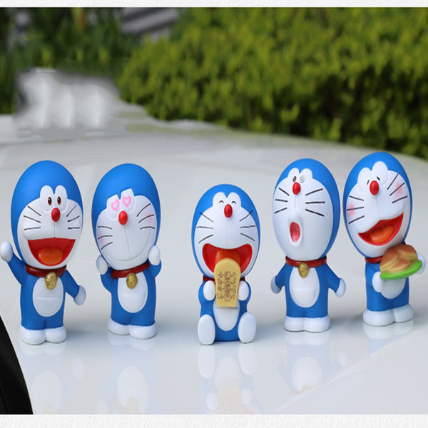 Doraemon machine cat cat plastic doll car decoration interior hand toy movie version wholesale 5 suit