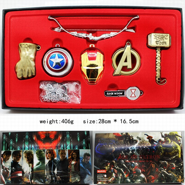 Avengers collection gift box Avengers key chain captain America hulk iron man exterminates the iron man fist infinity glove