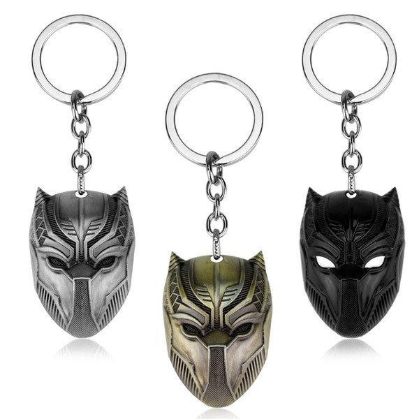 Black Panther Key Chain Zinc Alloy Pendant 3 Colors Movie Peripheral Souvenir Key Ring Fast Shipping By DHL