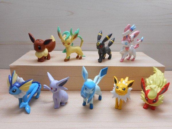 pre-sale 900pcs japanese Anime Action Figure Toy eevee Vaporeon Jolteon Flareon Espeon Umbreon Leafeon Glaceon Sylveon pokeball pikachu