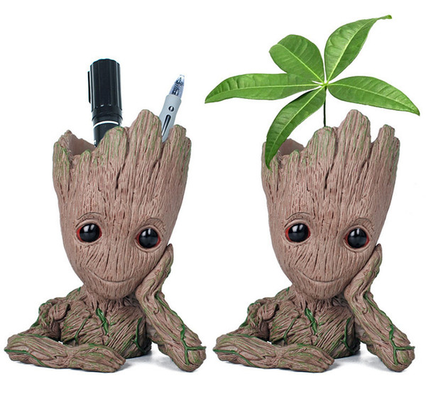 Wholesale Guardians of The Galaxy Flowerpot Tree Man Baby Groot Action Figure Pen Container Doll Cute Model Christmas Toys Home Decor