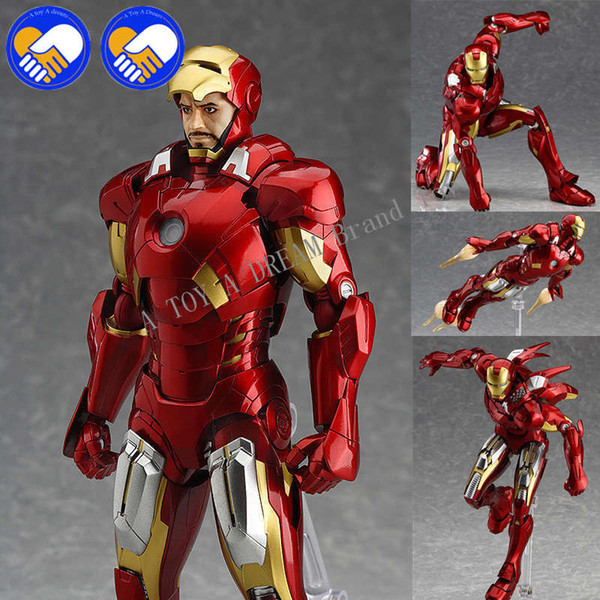 2018 NEW Figma MAX EX-018 The Avengers Ironman 15cm Marvels Iron Man Action Figure Model Toys Brinquedos Anime kids Toys