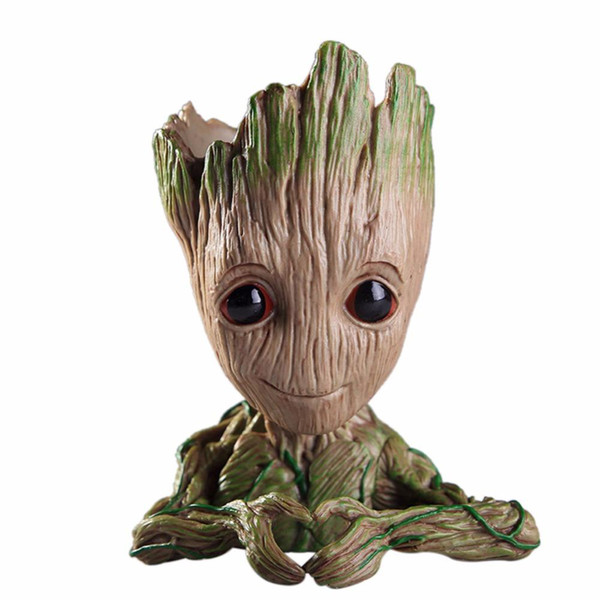 Baby Groot Flowerpot Flower Pot Planter Action Figures Guardians of The Galaxy Toy Tree Man Cute Model Toy Pen Pot