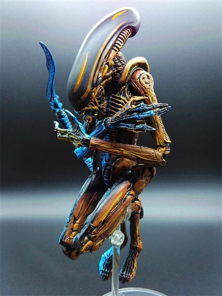 NECA Toy Blue Alien Predators Riple PVC Action Figure 18CM