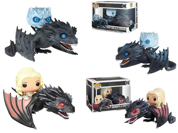 Exclusive Funko Pop Game of Thrones Action Figures Black Dragon Night King Decoration Daenerys Toys Gift With Box