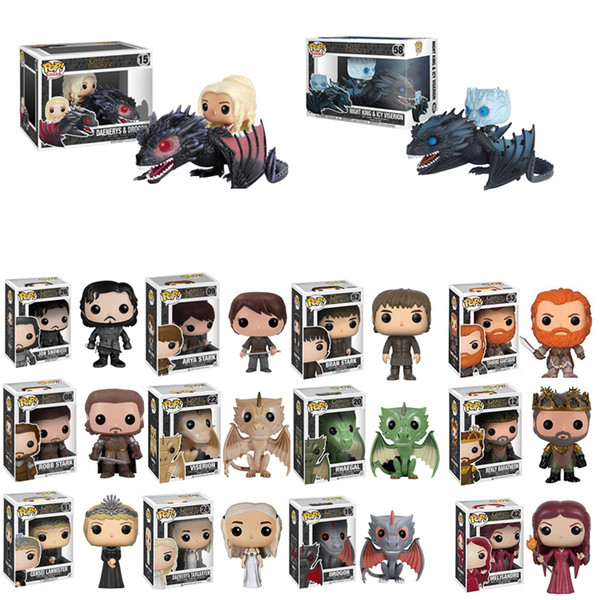 FUNKO POP Game of Thrones Melisandre Jon Snow Daenerys Targaryen Drogon Ghost Tyrion Lannister Figures Children Toys