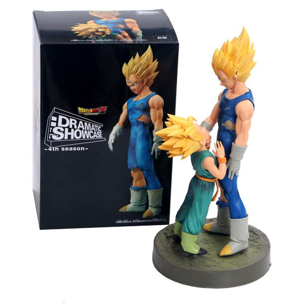 2pcs a lots Dragon Ball Z Vegeta & Trunks Action Figure 1/8 scale painted figure Super Saiyan Ver. Trunks & Vegeta Doll PVC figure Toys 21cm