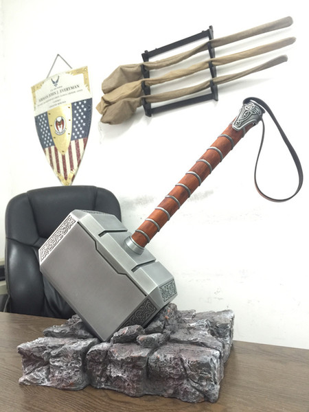 [TOP] 1:1 Metal model 44cm The Avengers Thor hammer mjolnir base toy show base model adult child cosplay toys collection gift