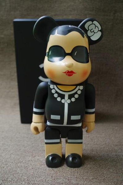 Hot Selling11inch 400% bearbrick luxury Lady Famous style bear brick with Classic logo C doll for gift with logo box 28cm