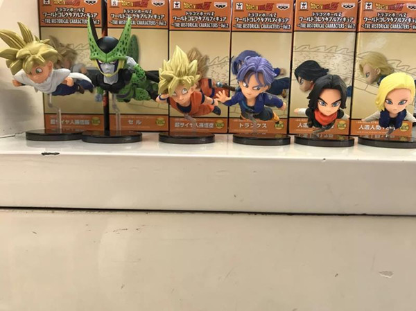 Dragon Ball small suit a pack of 6 hands to do birthday gift Q version of the small expression PVC material Free shipping