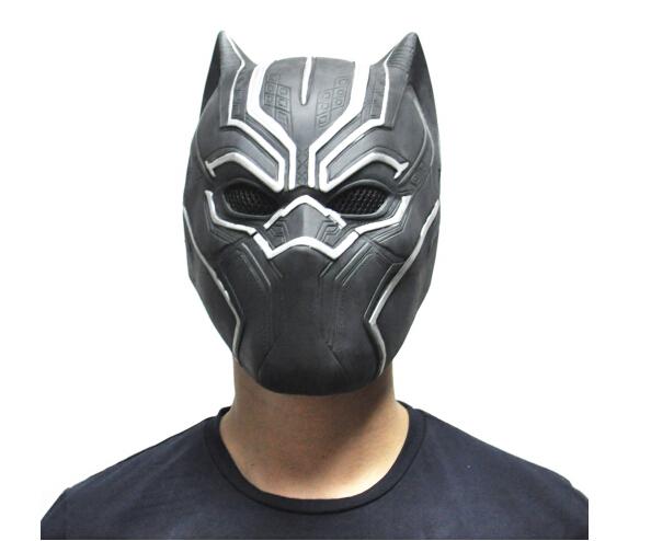Wholesale Black Panther Masks Movie Fantastic Four Cosplay Men's Latex Party Mask for Halloween
