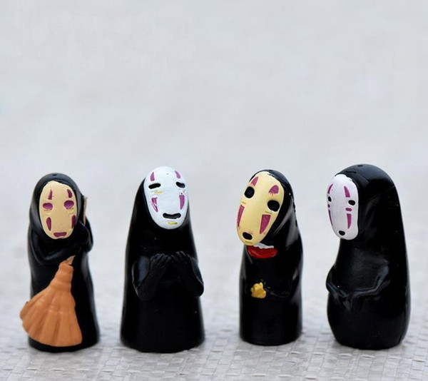 Studio Ghibli Spirited Away No Face Man PVC Action Figure Miyazaki Hayao Anime Kaonashi Model 3.5cm Decoration Doll Kids Toys b983