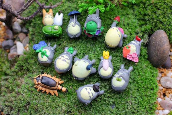 PrettyBaby Anime Cartoon My Neighbor Totoro Lovely Mini PVC Figures Toys Dolls Kids Toys Gifts zakka figurine resine in stock